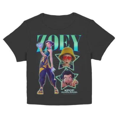 Kpop Demon Hunters Junior's  Your Idol Zoey Graphic T-shirt In Black