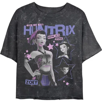 Kpop Demon Hunters Junior's  Zoey Idol Stars Graphic T-shirt In Gray