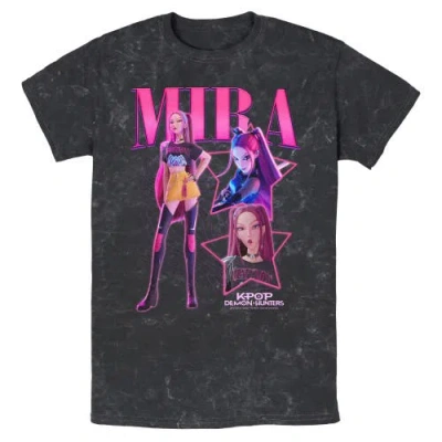 Kpop Demon Hunters Mira Super Star Logo  Graphic T-shirt In Black
