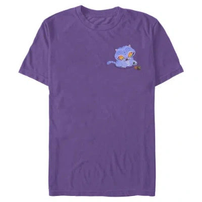 Kpop Demon Hunters Mischievous Derpy Pocket  Graphic T-shirt In Purple