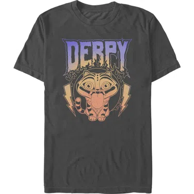 Kpop Demon Hunters Mythic Lightning Derpy  Graphic T-shirt In Gray
