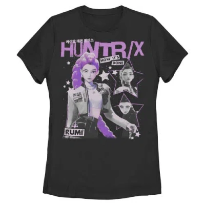Kpop Demon Hunters Pop Star Huntrix Rumi  Graphic T-shirt In Black