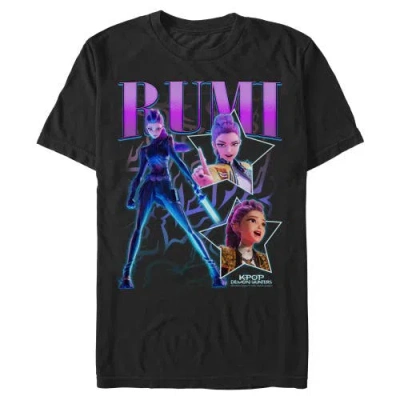 Kpop Demon Hunters Rumi Super Star Logo  Graphic T-shirt In Black