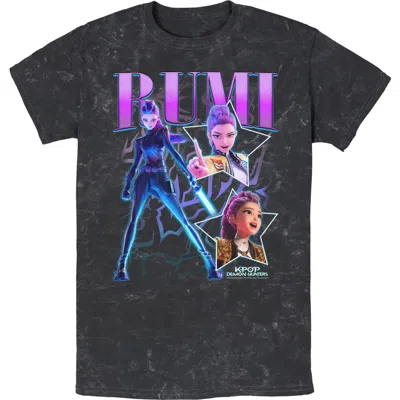 Kpop Demon Hunters Rumi Super Star Logo  Graphic T-shirt In Black