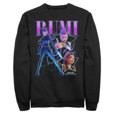 Kpop Demon Hunters Rumi Super Star Logo  Sweatshirt In Black