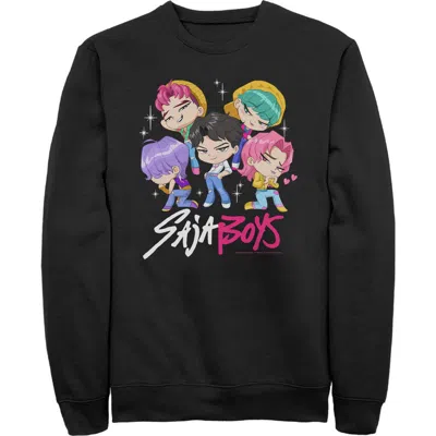 Kpop Demon Hunters Saja Boys Chibi Group  Sweatshirt In Gray