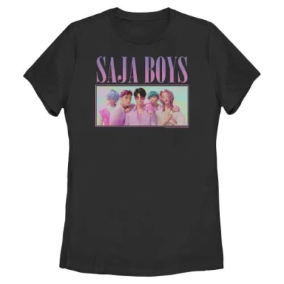 Kpop Demon Hunters Saja Boys Group Shot  Graphic T-shirt In Black