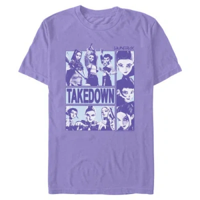 Kpop Demon Hunters Takedown Huntrix Logo  Graphic T-shirt In Purple