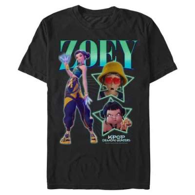 Kpop Demon Hunters Zoey Super Star Logo  Graphic T-shirt In Black