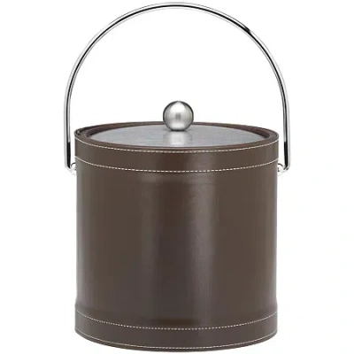 Kraftware 3-qt. Stitched Ice Bucket With Bale Handle In Brown