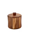 Kraftware Acacia Ice Bucket With Removable Liner, 2 Quart In Brown