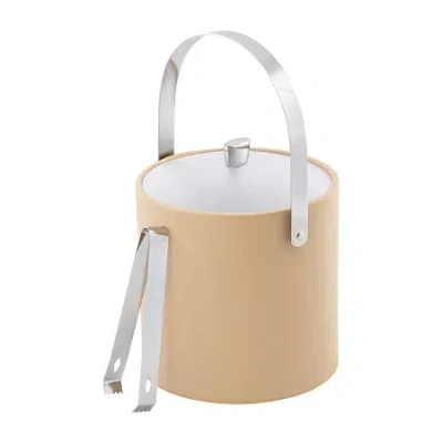 Kraftware Arc 3-pc. Ice Bucket + Tong Chrome Trim Set In Sand