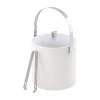 Kraftware Arc 3-pc. Ice Bucket + Tong Chrome Trim Set In White