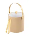 Kraftware Arc Ice Bucket And Ice Tong, 3 Quart In Beige
