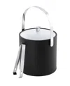Kraftware Arc Ice Bucket And Ice Tong, 3 Quart In Black