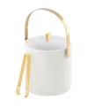 Kraftware Arc Ice Bucket And Ice Tong, 3 Quart In White