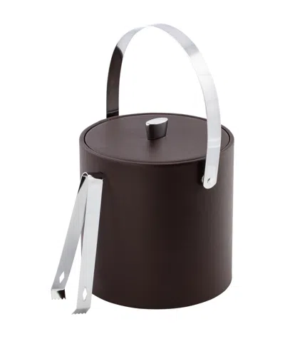 Kraftware Dorchester Ice Bucket And Ice Tong, 3 Quart In Chocolate