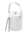 Kraftware Dorchester Ice Bucket And Ice Tong, 3 Quart In White