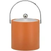 Kraftware Ice Bucket With Bale Handle In Orange