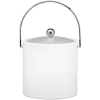 Kraftware Ice Bucket With Bale Handle In White