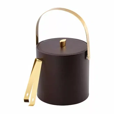 Kraftware Oxford 3-pc. Ice Bucket + Tong Set In Brown