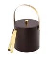 Kraftware Oxford Ice Bucket And Ice Tong, 3 Quart In Chocolate