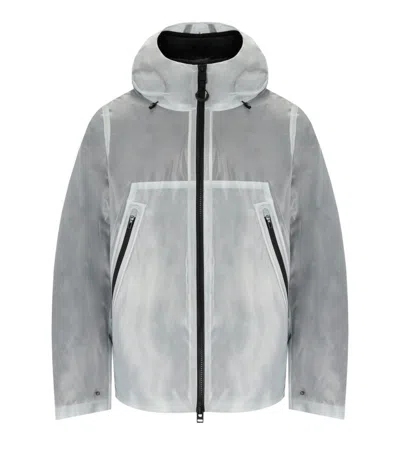 Krakatau Bicep Liner White Hooded Jacket In Gray
