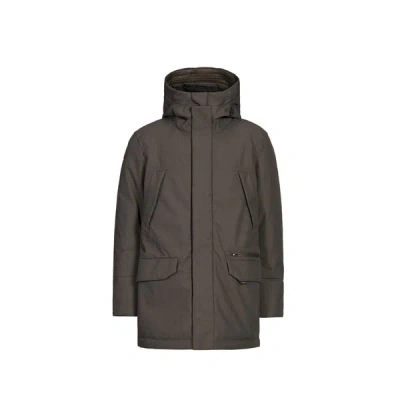 Krakatau Parka Droite À Capuche Amovible In Brown