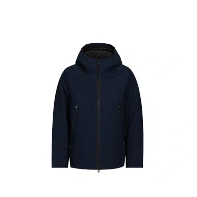 Krakatau Parka Droite Mi-longue À Capuche In Blue