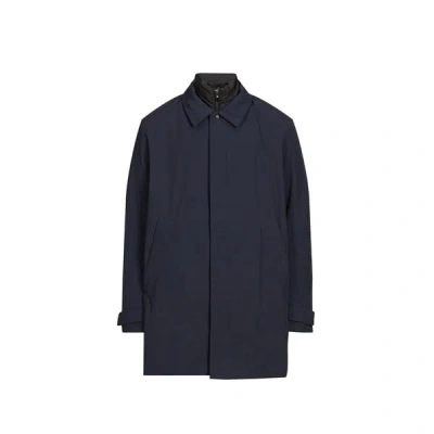 Krakatau Parka Mi-longue À Col Montant In Blue