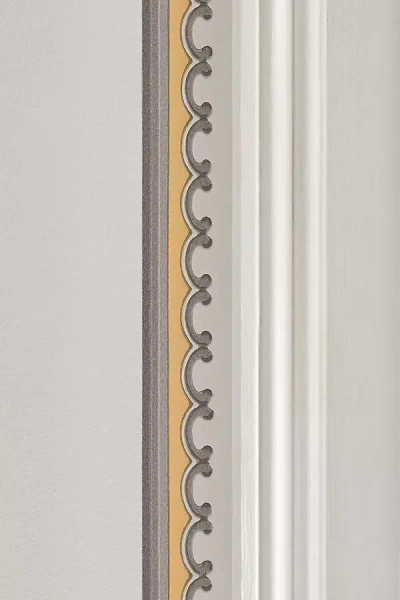 Kravet Broderie Border Wallpaper In Gray