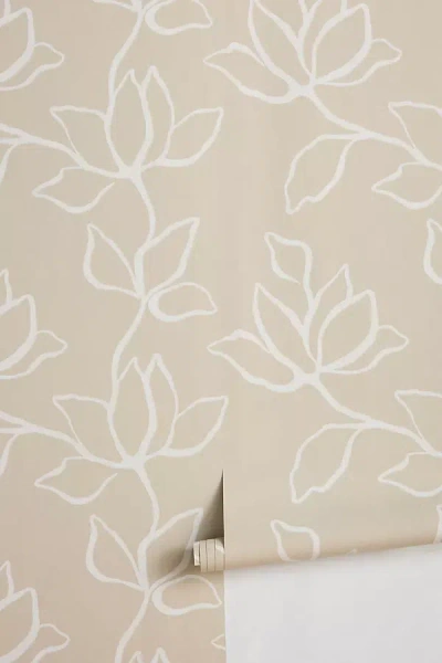 Kravet Floral Sketch Wallpaper In Neutral