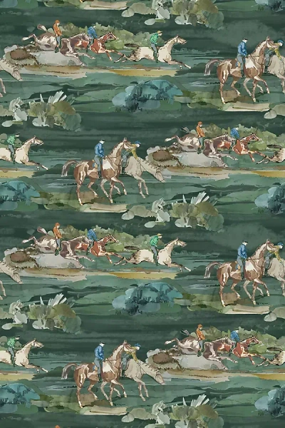 Kravet Morning Horse Nature Scene Wallpaper