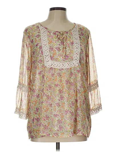Pre-owned Krazy Kat 3/4 Sleeve Blouse In White