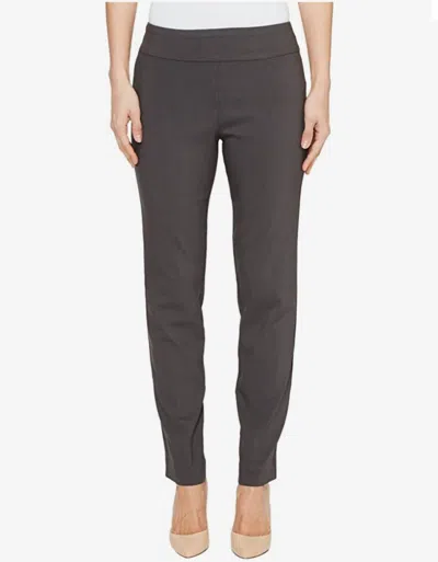 Krazy Larry P-507 Solid Straight Pants In Grey In Brown
