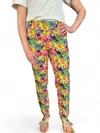 Krazy Larry Pull On 28" Ankle Pants In Tucan In Multi