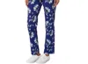 Krazy Larry Pull On Ankle Pant Print In Blue Flower In Blue