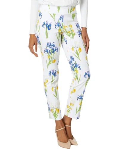 Krazy Larry Pull On Ankle Pants In White Iris