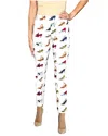 Krazy Larry Pull On Pants With Heels In White In White