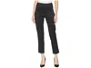 Krazy Larry Pull-on Pique Ankle Pants In Black