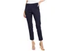 Krazy Larry Pull-on Pique Ankle Pants In Blue