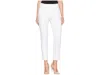 Krazy Larry Pull-on Denim Ankle Pants In White