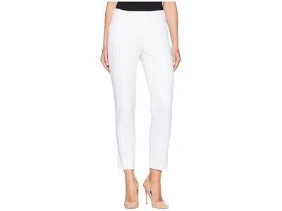 Krazy Larry Pull-on Pique Ankle Pants In White
