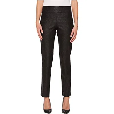 Krazy Larry Skinny Pull On Ankle Pants In Black Pebble Dot In Multi