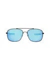 Kreedom Men's Texas Polar Sunglasses In Matte Black - Smoke W/ Real Ice Blue In Blue