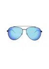 Kreedom Men's Wyoming Polar Sunglasses In Smoke W/ Real Ice Blue Revo In Metallic