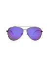 Kreedom Men's Wyoming Polar Sunglasses In Smoke W/real Purple Revo In Purple