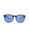 Kreedom Unisex Nomad Polar Sunglasses In Gloss Black In Blue