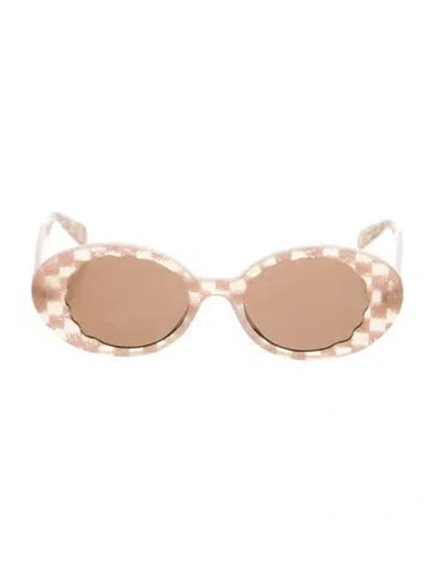 Pre-owned Krewe Alixe Oversize Sunglasses In Pink