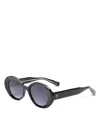 Krewe Alixe Round Sunglasses, 50mm In Black/gray Gradient